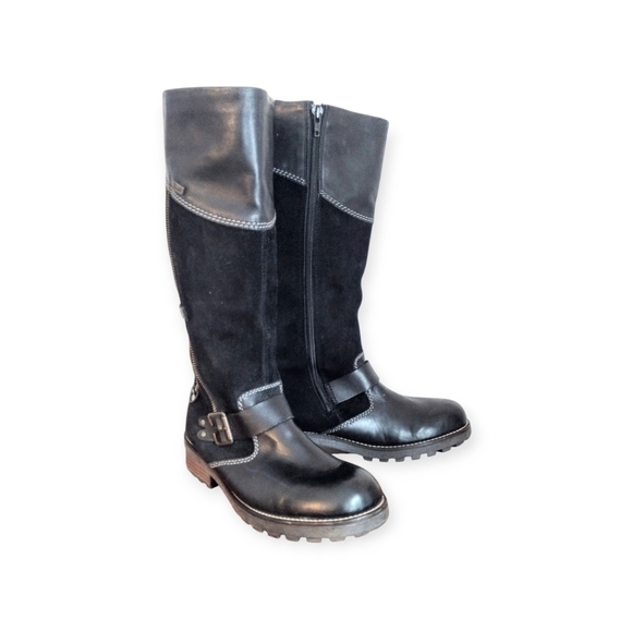 Rieker Women's Black Knee-High Boots Size 37 - Picture 3 of 5